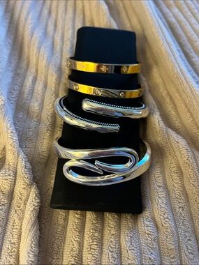 Gold and Silver Mixed Metal Bracelet Stack — Women's Jewelry